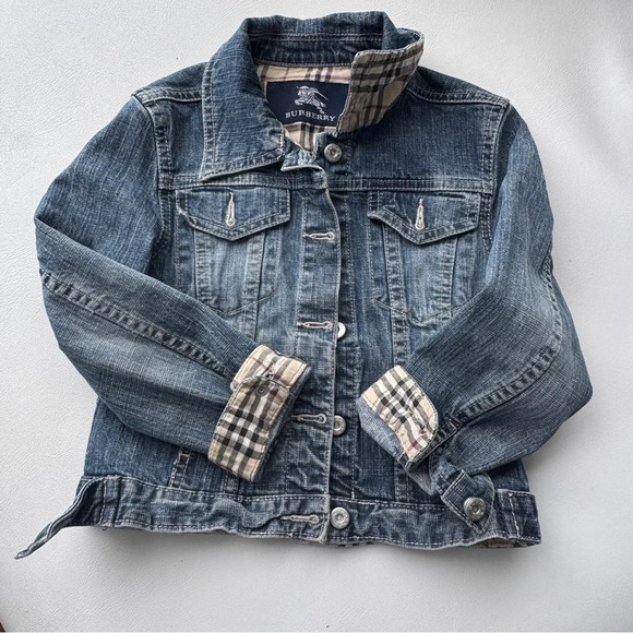 Burberry Other - Baby kid vest jacket denim 6T Burberry jean blue mixte